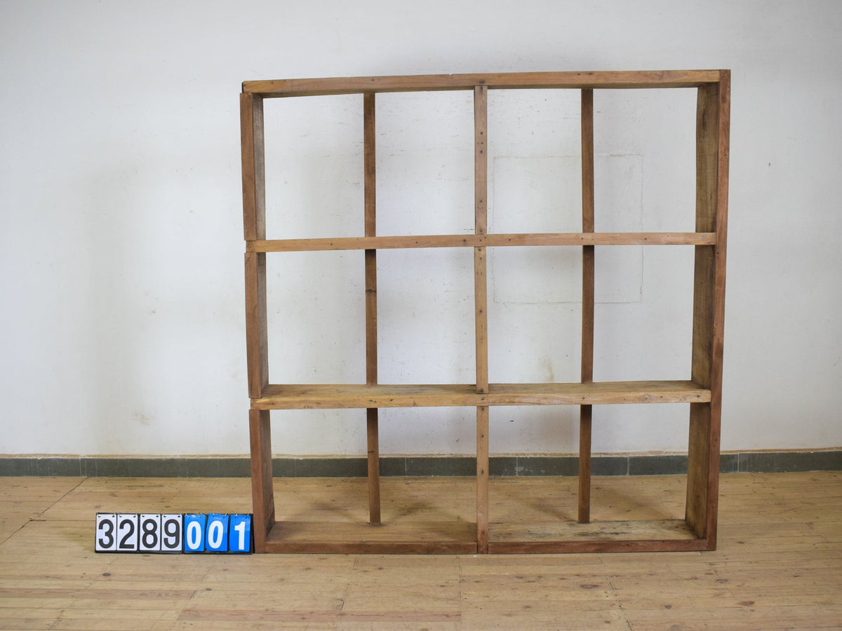 Large Vintage Wooden Rustic Shop Display Shelving Rack
