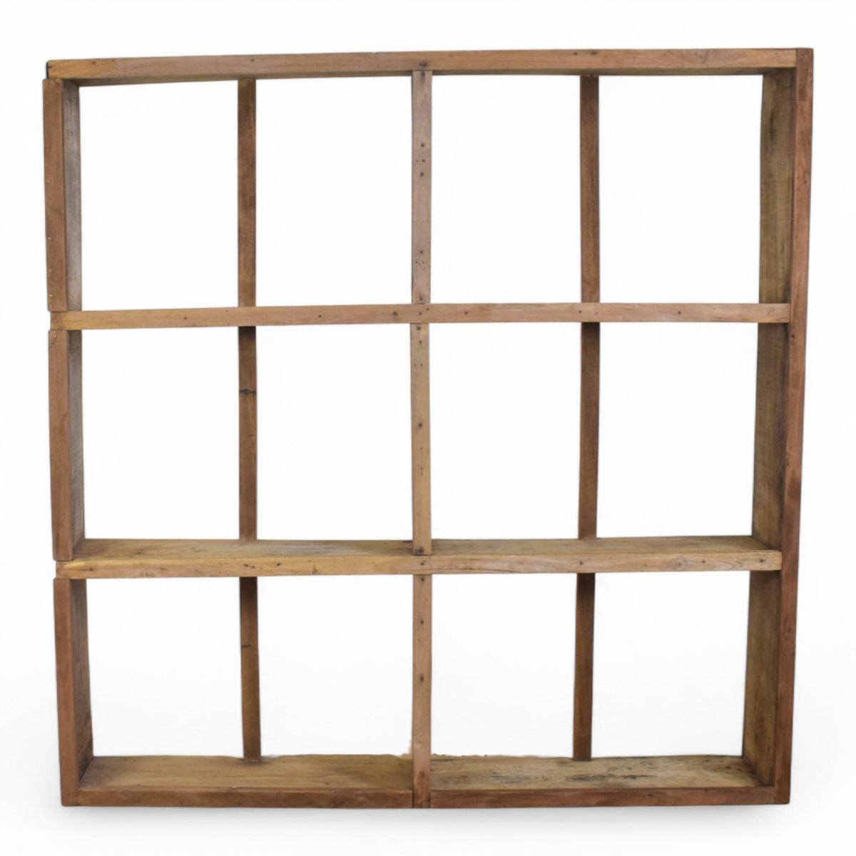 Large Vintage Wooden Rustic Shop Display Shelving Rack