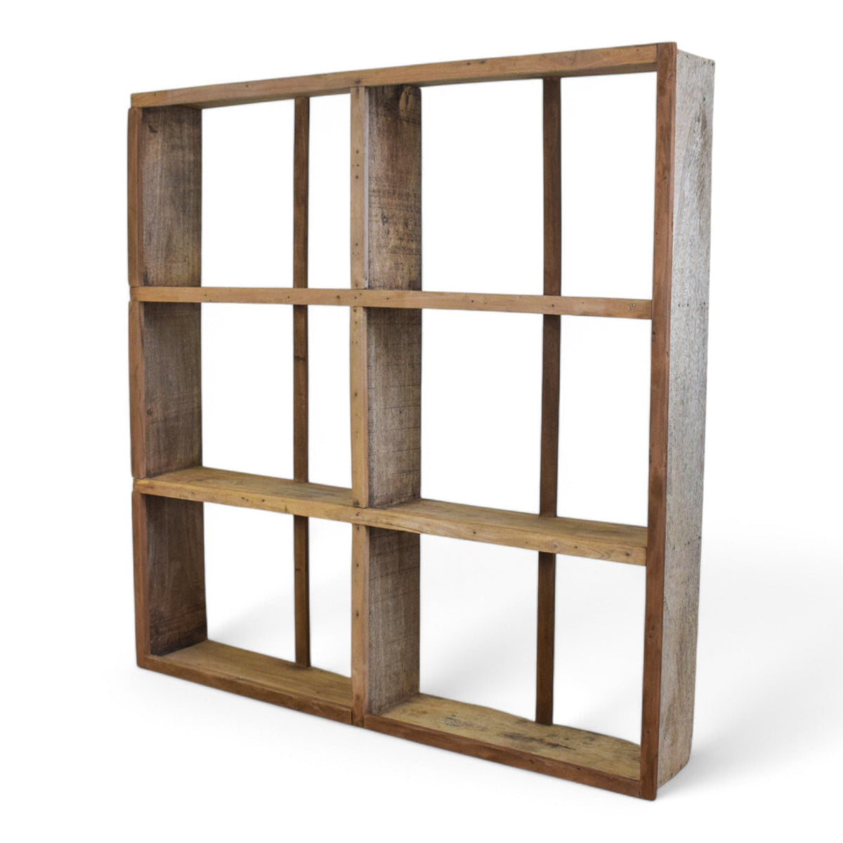 Large Vintage Wooden Rustic Shop Display Shelving Rack