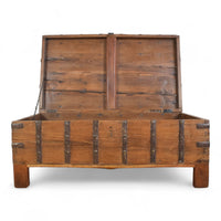 Antique Teak Wooden Chest Box Coffee Table