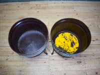 Pair of Vintage Dolly Tub Planets on Iron Stands