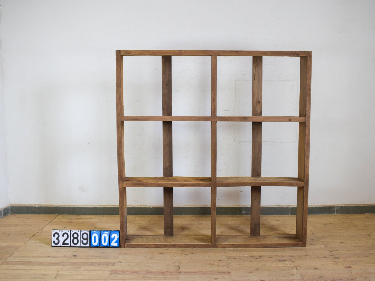 Large Vintage Wooden Rustic Shop Display Shelving Rack