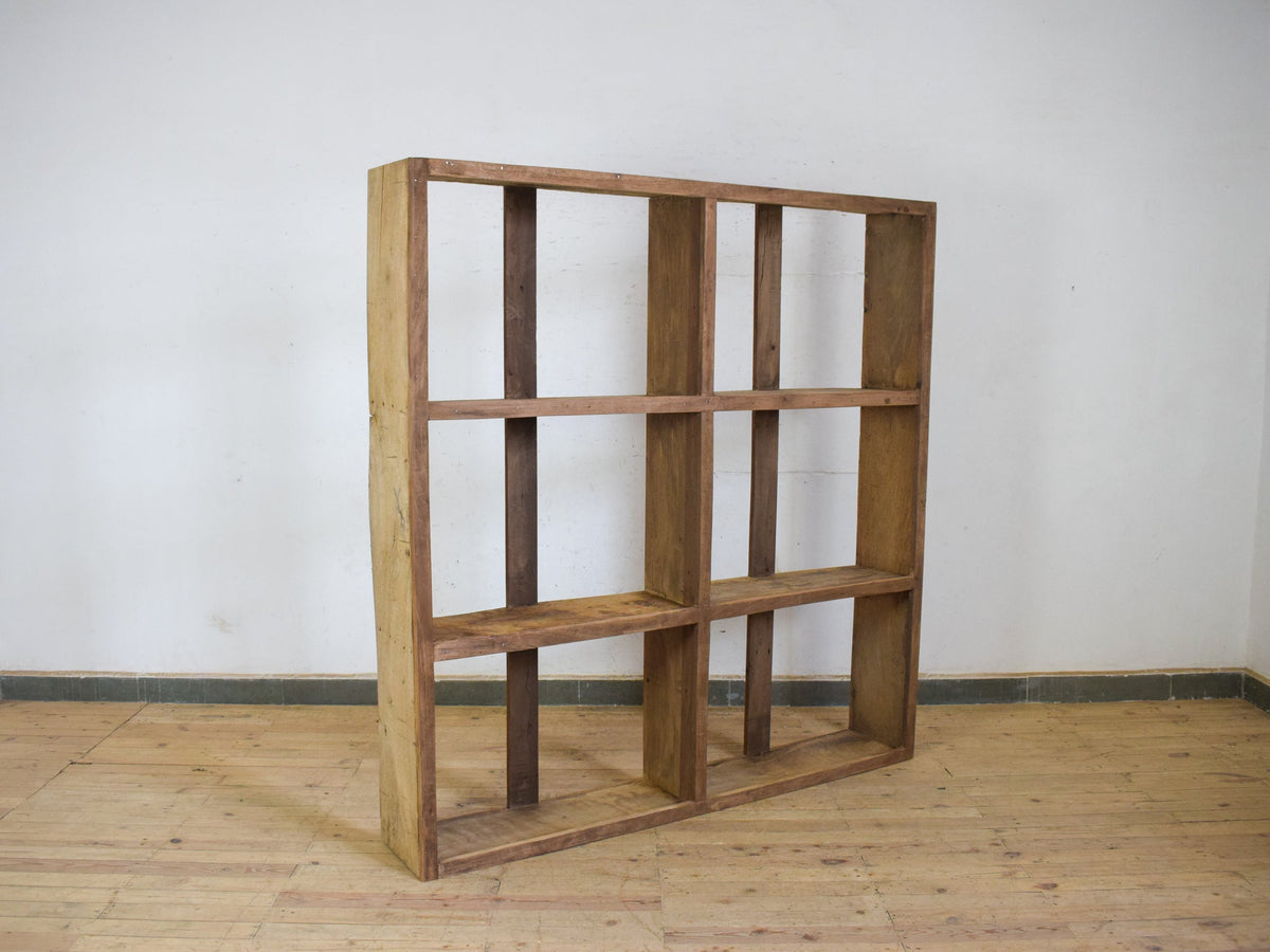 Large Vintage Wooden Rustic Shop Display Shelving Rack