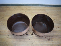Pair of Vintage Dolly Tub Planets on Iron Stands