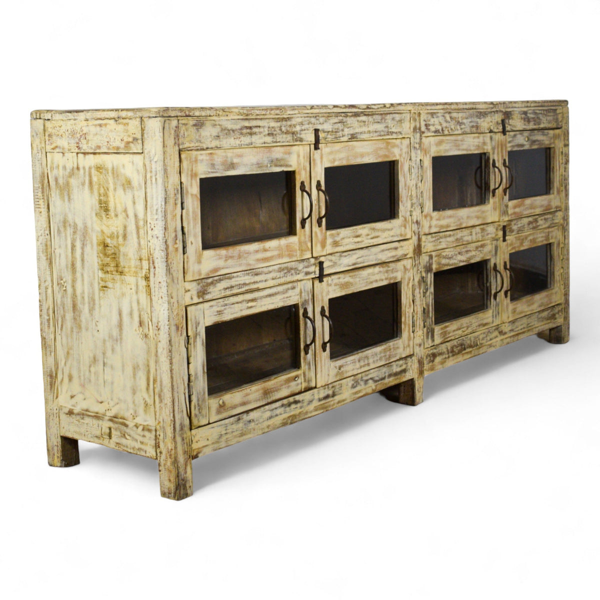 Vintage Solid Wood Rustic Sideboard Cupboard