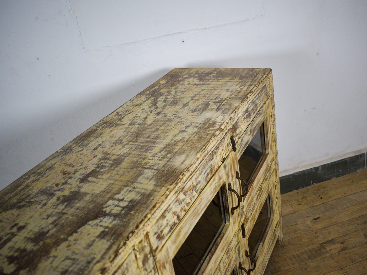 Vintage Solid Wood Rustic Sideboard Cupboard
