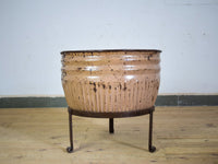 Pair of Vintage Dolly Tub Planets on Iron Stands
