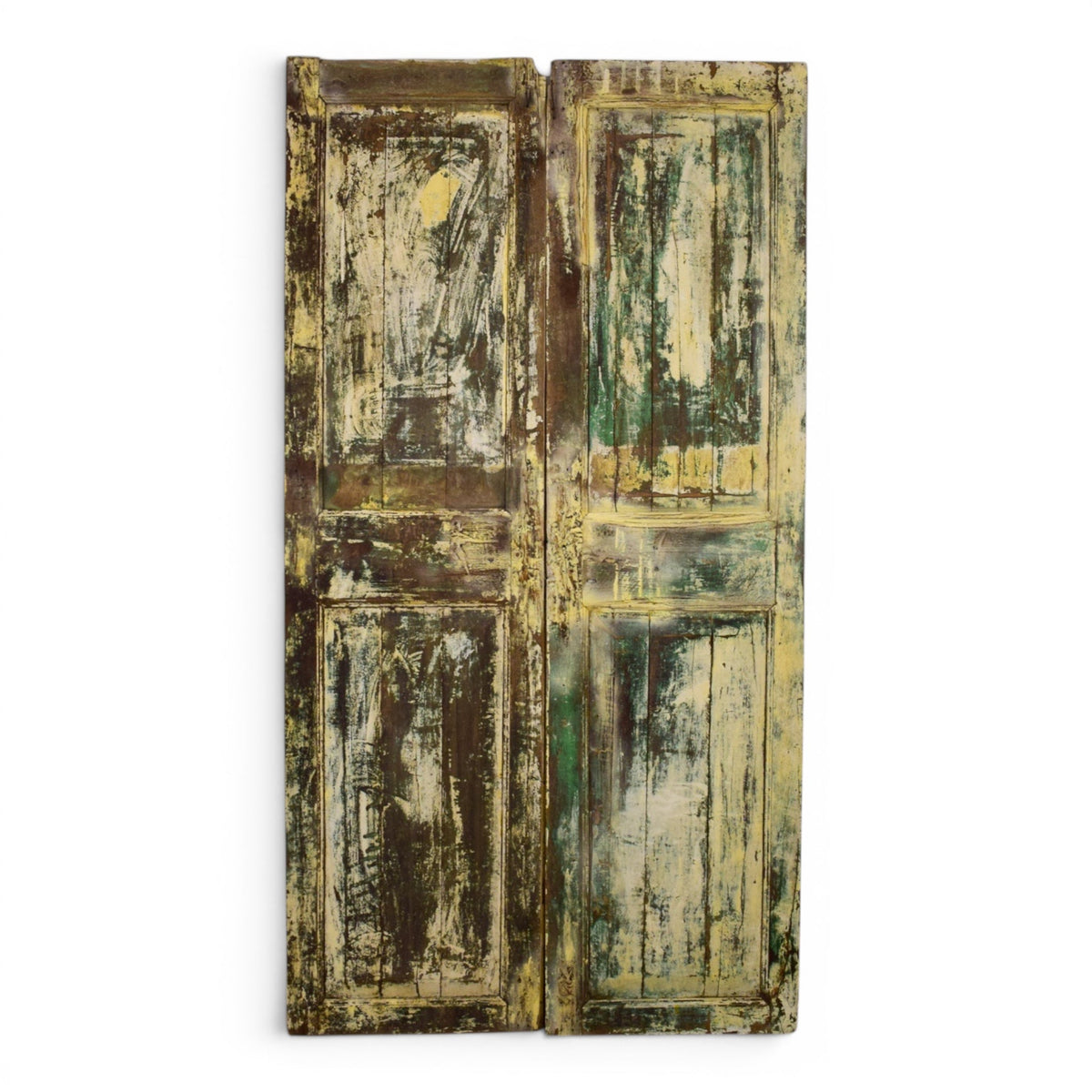 Pair of Antique Vintage Indian Doors Shutters