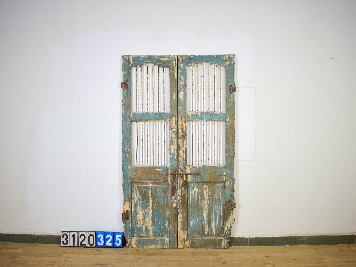 Pair of Antique Vintage Indian Doors Shutters