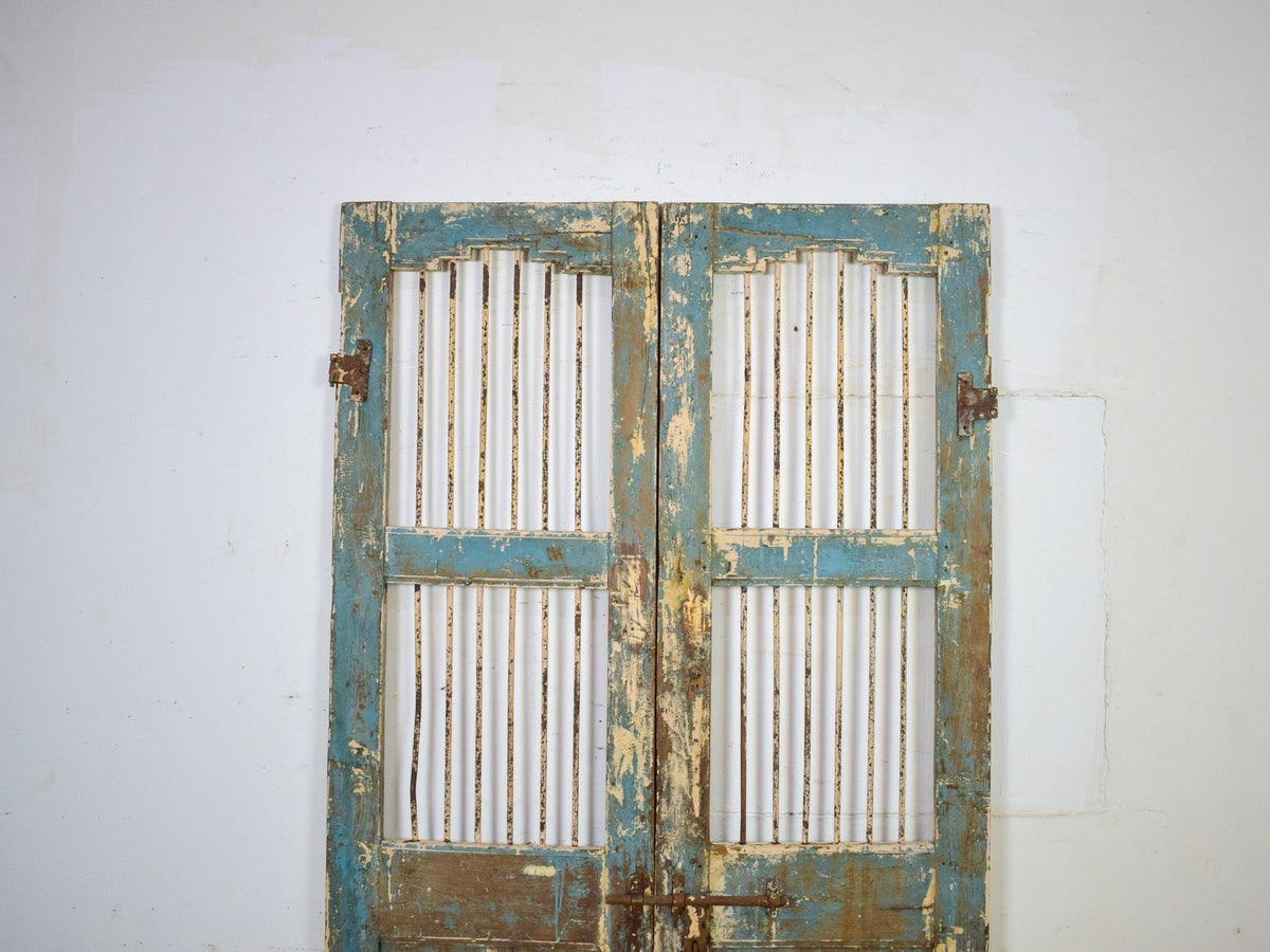 Pair of Antique Vintage Indian Doors Shutters