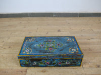 Vintage Indian Hand Painted Metal Travel Trunk Chest