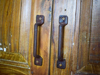 Vintage Rustic Hard Wood Fitted Interior Cupboard Cabinet Storage