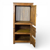 Vintage Wooden Rustic Cupboard Cabinet