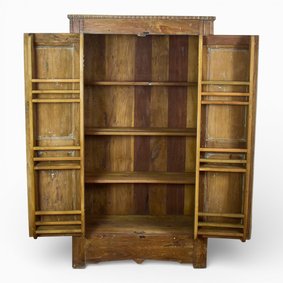 Vintage Rustic Hard Wood Fitted Interior Cupboard Cabinet Storage