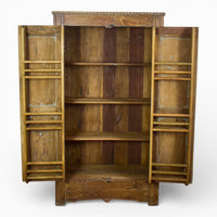 Vintage Rustic Hard Wood Fitted Interior Cupboard Cabinet Storage