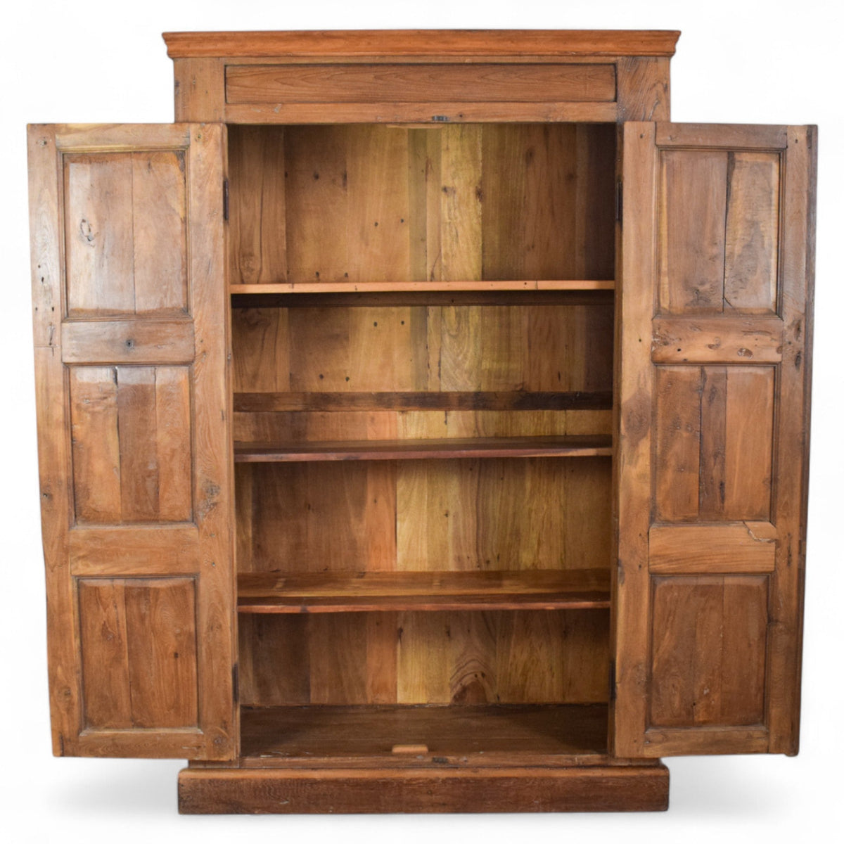 Vintage Rustic Teak Wood Cupboard Cabinet Storage