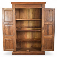 Vintage Rustic Teak Wood Cupboard Cabinet Storage