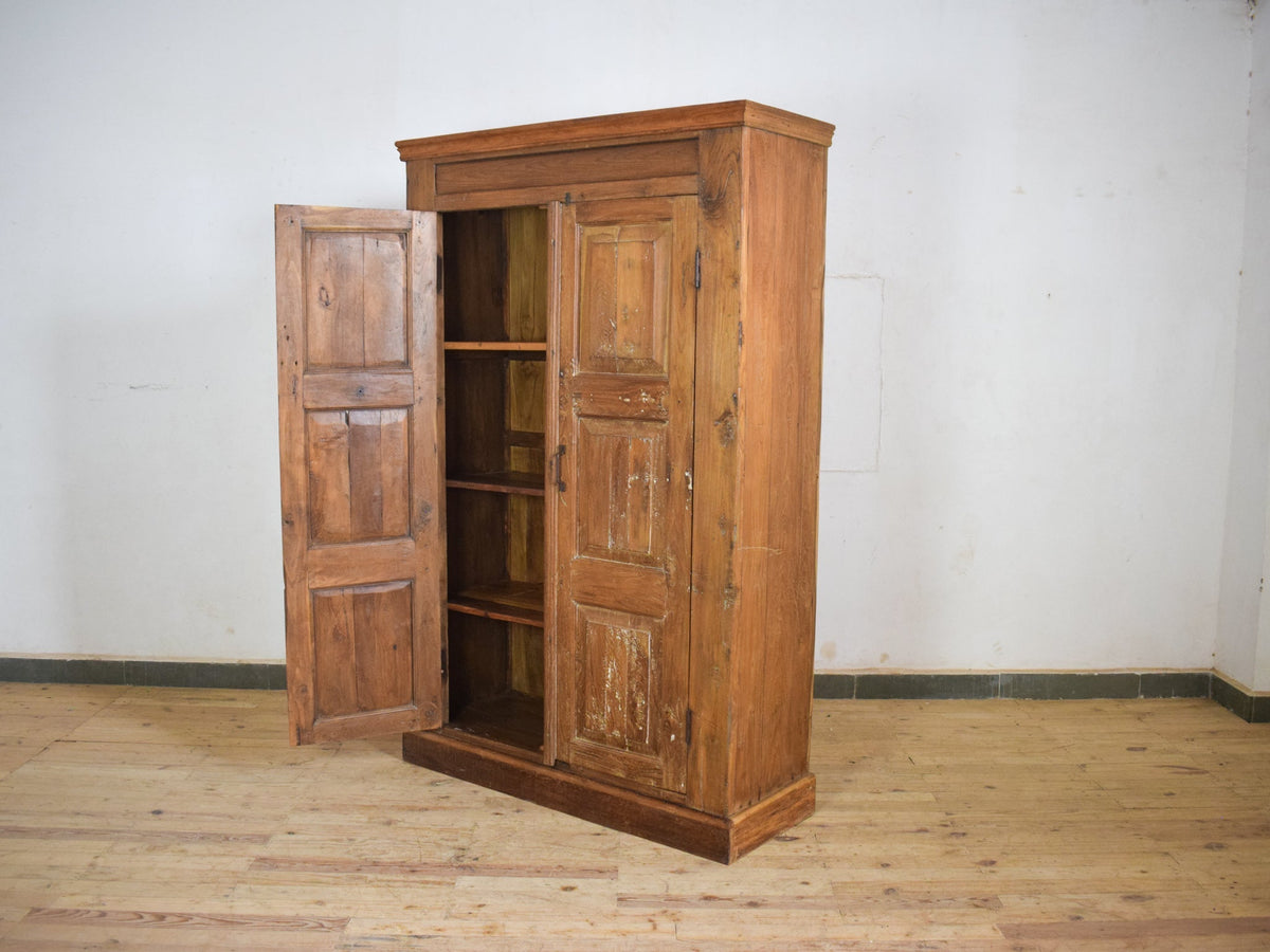 Vintage Rustic Teak Wood Cupboard Cabinet Storage