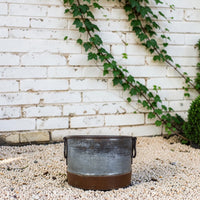 Vintage Rustic Metal Planter