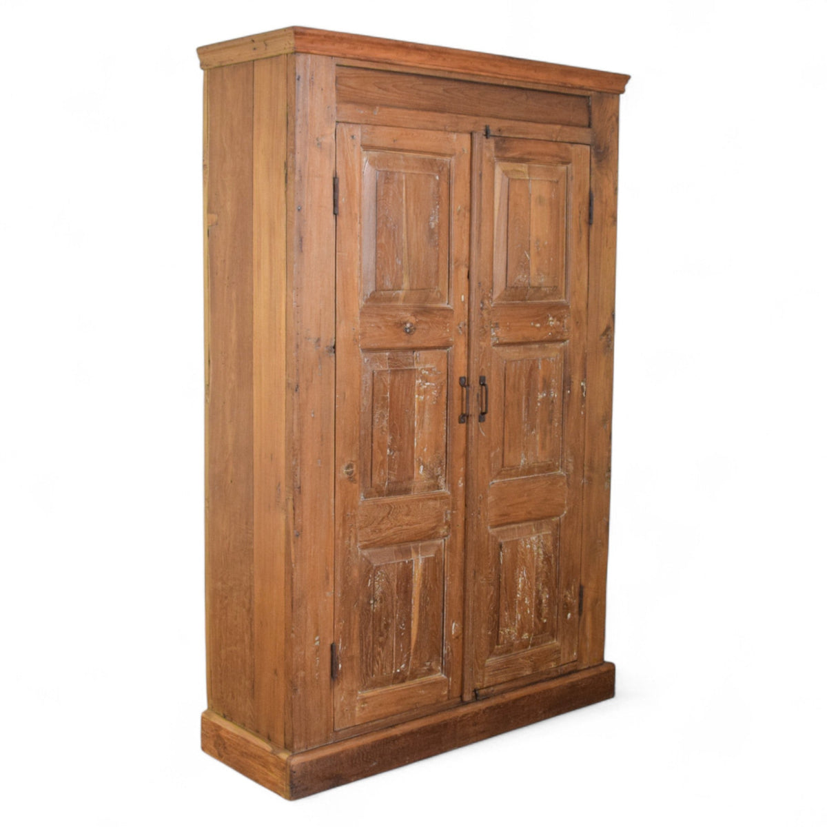 Vintage Rustic Teak Wood Cupboard Cabinet Storage