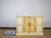 Vintage Rustic Bleached Wood Cupboard Cabinet Storage