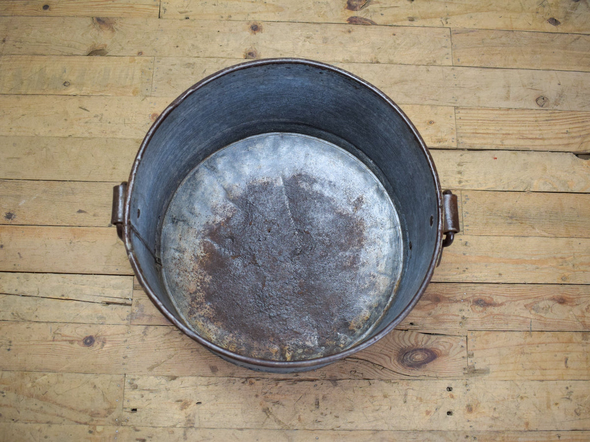 Vintage Rustic Metal Planter