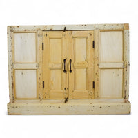 Vintage Rustic Bleached Wood Cupboard Cabinet Storage