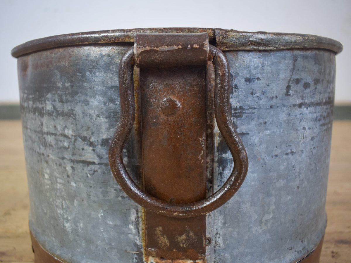 Vintage Rustic Metal Planter