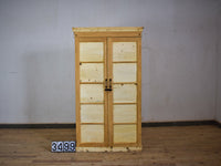 Vintage Rustic Bleached Wood Cupboard Cabinet