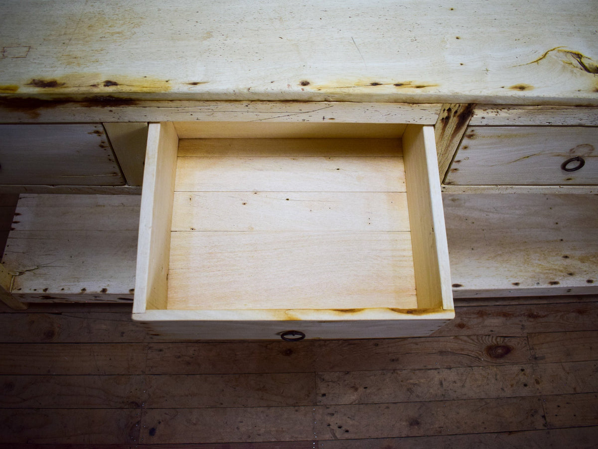 Vintage Solid Wood Rustic Sideboard Cupboard Drawers