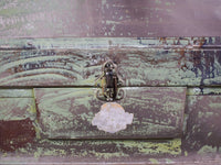 Vintage Indian Hand Painted Metal Travel Trunk Chest