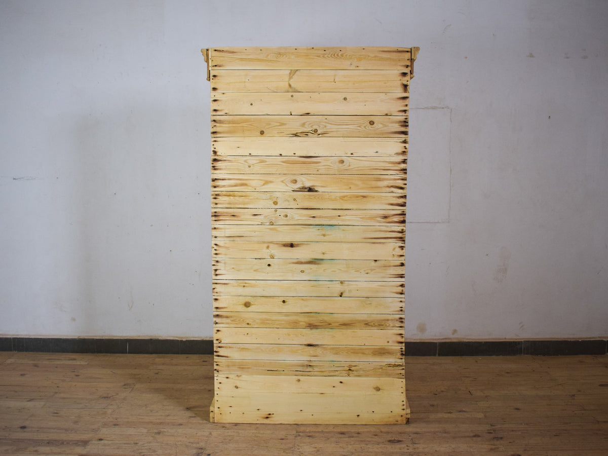 Vintage Rustic Bleached Wood Cupboard Cabinet