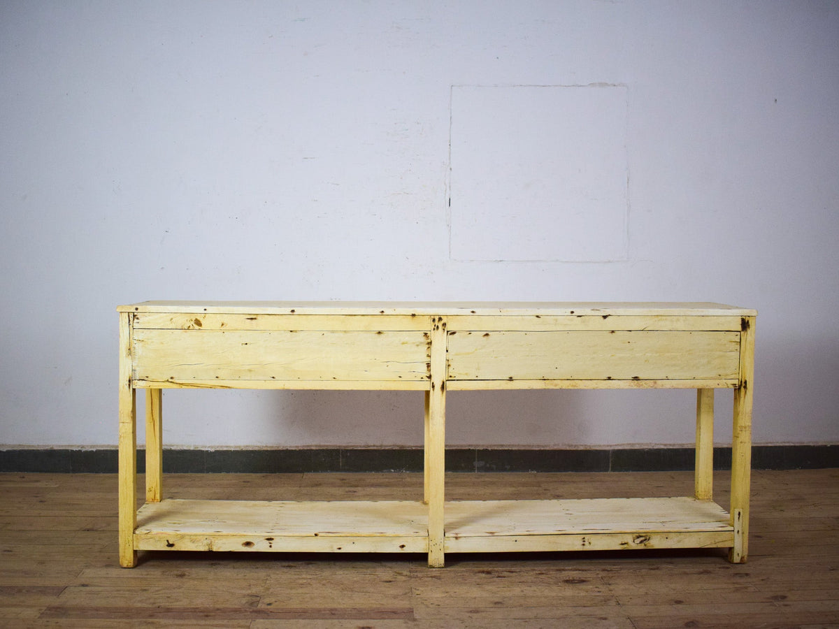 Vintage Solid Wood Rustic Sideboard Cupboard Drawers