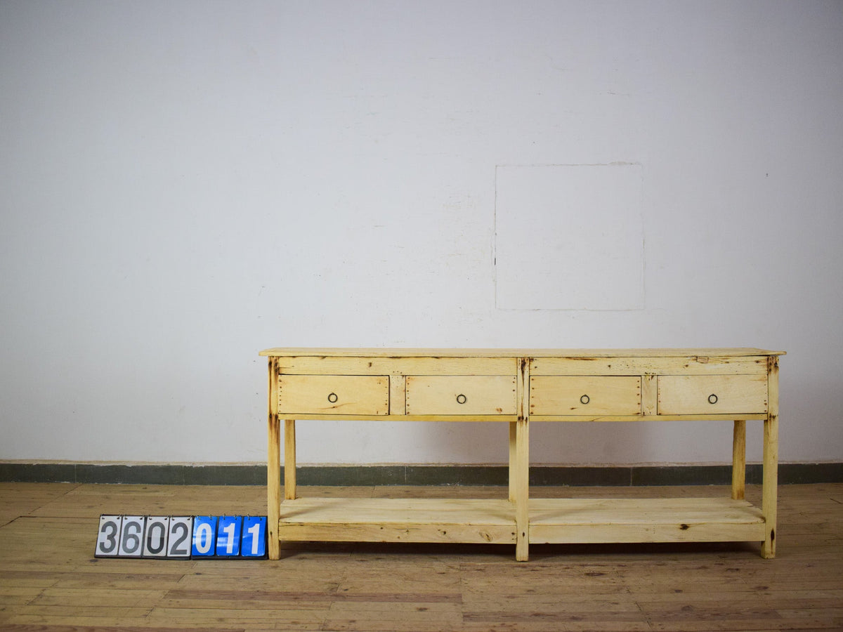 Vintage Solid Wood Rustic Sideboard Cupboard Drawers