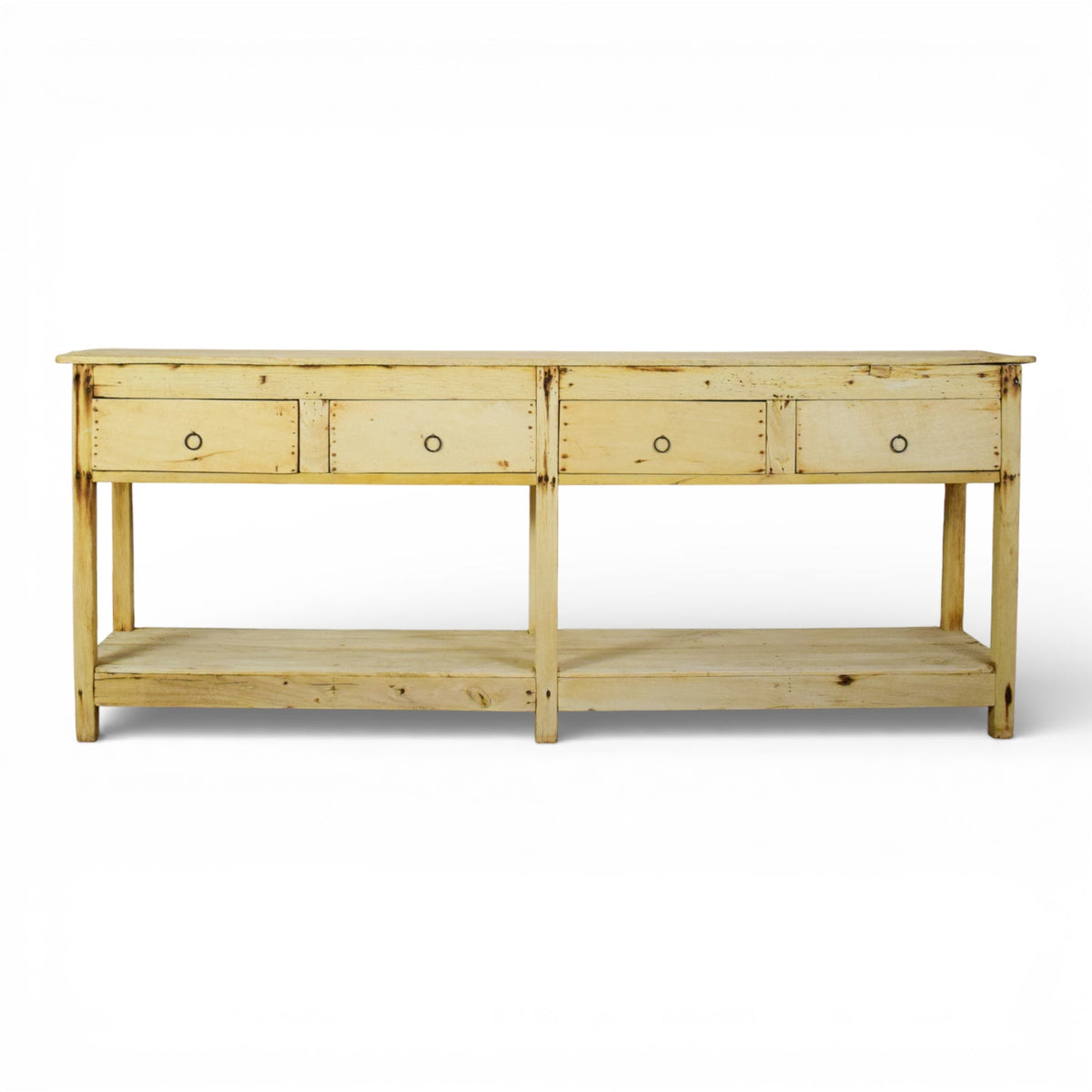 Vintage Solid Wood Rustic Sideboard Cupboard Drawers