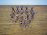 Set of 100 Vintage Wooden Bobbins Bobbin Reels