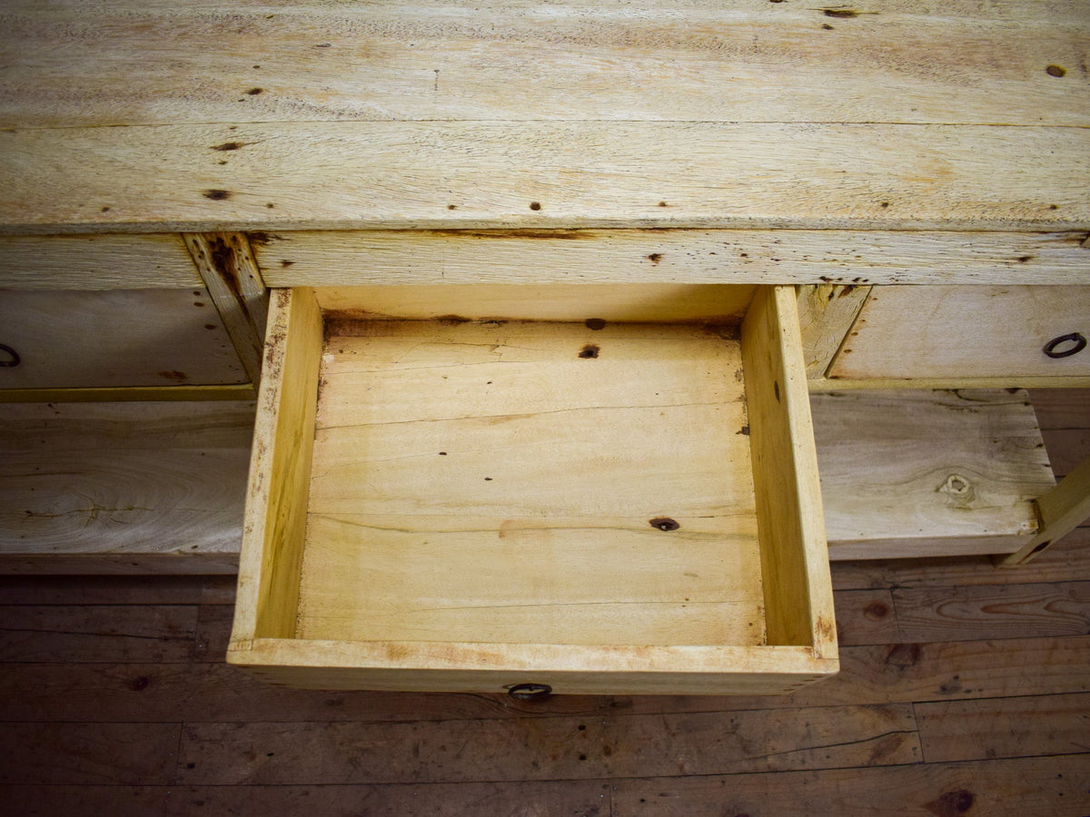 Vintage Solid Wood Rustic Sideboard Cupboard Drawers