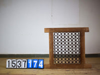 Vintage Wooden Iron Metal Indian Jali Window Frame