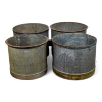 Original Vintage Large Galvanised Metal Planter