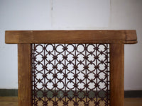 Vintage Wooden Iron Metal Indian Jali Window Frame