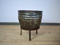 Pair of Vintage Dolly Tub Planets on Iron Stands