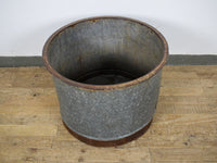 Original Vintage Large Galvanised Metal Planter