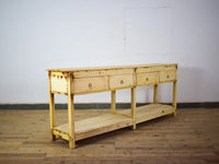 Vintage Solid Wood Rustic Sideboard Cupboard Drawers