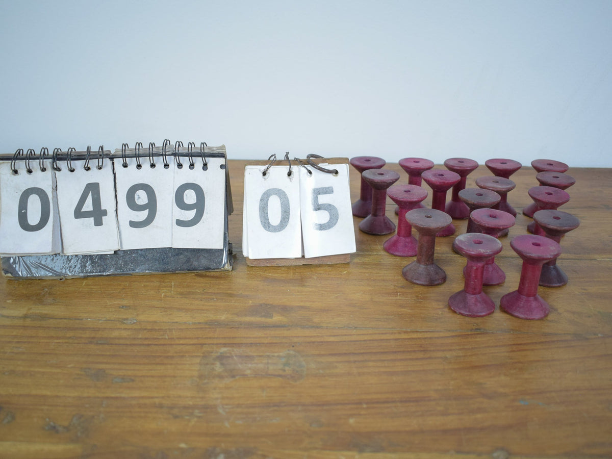 Set of 10 Vintage Wooden Bobbins Bobbin Reels