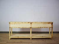 Vintage Solid Wood Rustic Sideboard Cupboard Drawers