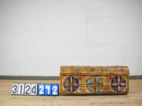 Vintage Indian Hand Painted Metal Travel Trunk Chest Coffee Table