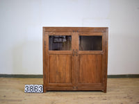 Vintage Worn Painted Rustic Cupboard Cabinet