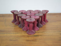 Set of 10 Vintage Wooden Bobbins Bobbin Reels