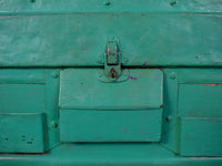 Vintage Indian Hand Painted Metal Travel Trunk Chest