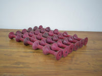 Set of 10 Vintage Wooden Bobbins Bobbin Reels